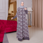 Gamis Motif Floral yang Ceria dan Nyaman untuk Segala Aktivitas